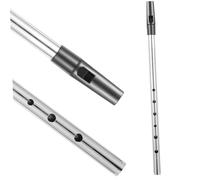 Milisten Descant Flute in C Key with Silver Finish and Instruction Book, Beginner and Boys and Girls Musical Recorder Flute for Adults, Professional Straight Irish Whistle for Learning