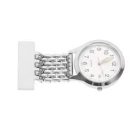 Milisten Digital Nurse Pocket Watch with LED Display Portable Hanging Hospital Accessory for Doctors and Nurses Lightweight Silver Electronic Fob Watch with Alarm and Stopwatch Functions