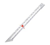 Milisten DIY Sewing Ruler Fabric Gauge Quilting Measuring Tool Aluminum Sliding Gauge with Pointed Edge for Precise Seam Allowance and Button Placement in Crafting and Tailoring
