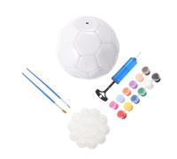 Milisten DIY Signature Soccer Ball Painting Kit 7pcs Small Blank Football for Boys and Girls Outdoor Art Projects Unfinished White Size 3 Drawing Model