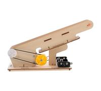 Milisten DIY Wood Science Experiment Kit with Electric Transmission Belt for Educational Stem Project for Learning Physics and Technology Wood Craft for Boys