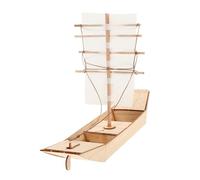 Milisten DIY Wooden Sailboat Model Kit for Precision Cut Wood Puzzle Boat for Family Fun Easy Assembly Nautical for Home Decor and Educational Craft Sailboat Decor Collectible