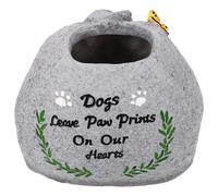 Milisten Dog Memorial Flower Pot Resin Pet Tombstone for Garden Decor Outdoor Plant Pot for Commemorative Beloved Pets