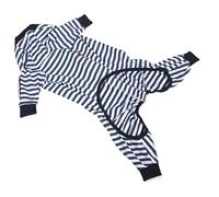 Milisten Dog Pajamas for Breeds Breathable Cotton Striped Dog Clothes for Everyday Wear Parties and Photos Comfortable Zipper Design for Retrievers Labradors and Samoyeds