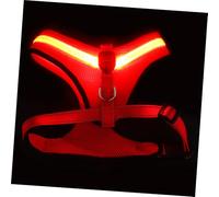 Milisten Dog Vest PET Vest Reflective Safety Jacket USB Rechargeable LED Luminous Lighted Summer Breathable Nylon Red Easy Wear Night Visibility The Cat Dog Leash