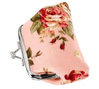 Milisten Doll Coin Purse Pink Rose Pattern Handbag Decorative Accessory Lightweight for Doll Closet Decoration and Role Play
