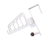 Milisten Door Clothes Hanger Hook White, Japanese Style No Nail Bathroom Door Coat Rack with Hat Hooks for Bedroom and Living Room Storage Organizer