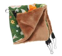 Milisten Double-layer Warm Pet Hammock Hanging Pocket, Large Size Green Comfortable Chinchilla and Hamster Bed for Cage, Suspending Guinea Pig and Squirrel Sleeping Nest