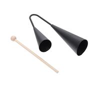 Milisten Double Trumpet Instrument Agogo Bell Toy Traditional Two Tone Bell Percussion Cowbell for Boys and Girls Music Instruments Outdoor Play