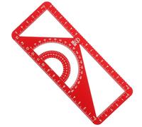 Milisten Drawing Measurement Aluminum Alloy Ruler Set Including Triangle and Protractor for Geometry and Engineering Tasks Lightweight Straightedge Tool for Students