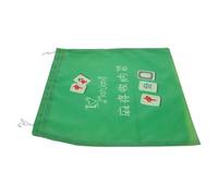Milisten Drawstring Mahjong Storage Pouch Lightweight Oxford Cloth Green Mahjong Game Bag Protecting Tiles for On-the-go and Casual Game Night