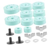 Milisten Drum Kit Pad Set with Eva Cotton Cymbal Gaskets Non Slip Green Felt Drum Clutch Accessories for Hi Hat and Cymbals Durable Nuts and Washers Included for Secure Fit