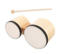 Milisten Drum Set 4 and 5-inch Hand Percussion Wooden Rhythm Instruments for Adults Early Music Education and Dance Class Use