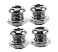 Milisten Drum Vent Hole Screws Alloy Material 4pcs with Washer and Gasket Easy Installation for Snare Drum during Recordings and Practice Sessions