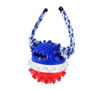 Milisten Durable Bite Resistant Dog Treat for Teeth Cleaning and Interactive Chewing Tpr Material Puppy Plaything for Indoor Outdoor Training and Healthy Gums Red Blue