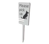 Milisten Durable Wooden No Pooping Dog Sign with Stake for Garden Outdoor Use Easy to Install Pet Warning Indicator for Parks and Lawns