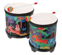 Milisten Educational Boys and Girls Connected Drum Set with 5 6 Inch Forest-themed Drums and Drumsticks, Percussion Instrument for Children Aged 8-12, Toddler Percussion Toy