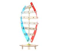 Milisten Educational Dna Double Helix Model Kit for DIY Wooden Science Enhancing Fine Motor Skills Hand Eye Coordination and Analytical Thinking for Classroom Teaching and