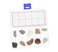 Milisten Educational Rock Collection Kit for Natural Geology Specimens with Crystals Identification Guide Storage Box Classroom Home Learning for Elementary Students Mineral Science