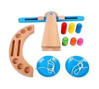 Milisten Educational Wooden Balance Scale for Interactive Weight Learning and Calculation Aid Safe Non-toxic Material Fun for Preschool Boys