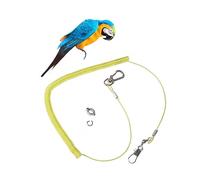 Milisten Elastic Parrot Leash Training Rope with Claw Ring Bite Flying Harness for Outdoor Bird Flight Exercise Durable Chew Resistant Strap for Parrot Training Random Color