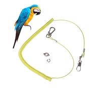 Milisten Elastic Parrot Leash with Claw Ring Bite Flying Training Rope for Birds Durable Chew Resistant Harness for Outdoor Flight Practice Random Color Random Color