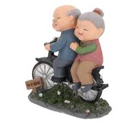 Milisten Elderly Couple Resin Desktop Figurine Unique Appearance Sturdy Practical Ornament for Bedroom Valentine's Day Gift for Parents and Friends
