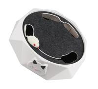 Milisten Electric Cat Toy Interactive Pet Teasing Turntable Mouse for Indoor Cats Battery-free Active Play