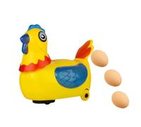 Milisten Electric Chicken Toy Hen Laying Eggs with Singing and Walking Functions for Children Educational Playset with 3 Toy Eggs Random Color