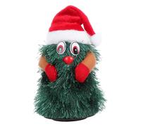 Milisten Electric Dancing Christmas Tree Tabletop Decoration with Rotating Musical Doll Interactive Xmas Tree Centerpiece Playing Festive Holiday Songs