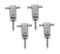 Milisten Electric Guitar String Holders Set 4pcs Silver Metal Guitar String Retainers with Roller Design Hardware Accessories