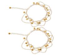 Milisten Elegant Footwear Accessory 1 Pair Ankle Bangle Anklet Band Leg Chain for Women