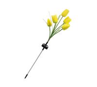 Milisten Elegant Solar Garden Lights Stakes Tulip Flower Design for Garden Pathway Driveway