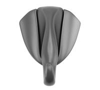 Milisten Elephant-Shaped Zinc Alloy Coat Hook, Wall Mounted Decorative Clothes Hanger, Black Brushed Brass Finish, Creative Storage Hook for Home and Office