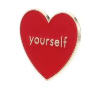 Milisten Enamel Heart Lapel Pins Love Themed Brooches with Unique English Word Design for Backpack Bag Decoration Charming Inspired Pin Accessories for Valentines Party Favors