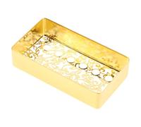 Milisten Engraved Gold Brass 50mm Universal Humbucker Pickup Cover for Electric Guitar, Decorative Double Coil Replacement with Floral Design, Guitar Parts Accessories