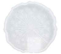 Milisten Epoxy Resin Molds Silcone Molds Dandelion Coaster Resin Silicone Coaster Mold Round Flowers Shape Silicone for Epoxy Casting DIY Cookie Crystal Coasters
