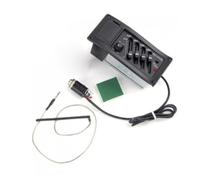 Milisten Eq Band Acoustic Guitar Piezo Pickup Preamp Equalizer Tuner Durable Black Amplifier with Volume Control Easy Fit Under Saddle for Enhanced Sound Battery Box Included