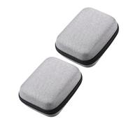 Milisten EVA Portable Storage Pouch for Guitar Picks Earphones Microphones Memory Cards - Waterproof Compact Travel Case for Electronic Accessories, Grey 2Pcs
