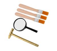 Milisten Excavation Tool Set for Archaeology Pretend Play with Hammer Brush Magnifier Educational Dig Kit for Develop Motor Skills and Scientific Thinking Comprehensive Archaeological Kit