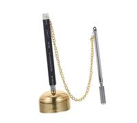 Milisten Extendable Temple Chime Handbell Instrument Small Wooden Fish Buddhist Supply for Meditation Prayer and Dharma Rituals