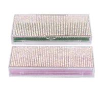 Milisten Eyelash Storage Box Plastic Cover False Eyelash Container Rhinestone 2pcs Easy Open and Close and Tools Personal Use Beauty Salons