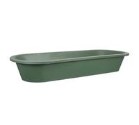 Milisten Feeding Trough: Heavy-duty Oval Livestock Feed And Water Container - Thickened Plastic Feeder for Pigs, Goats, Sheep, Cows, Chickens, Ducks, Olive Green