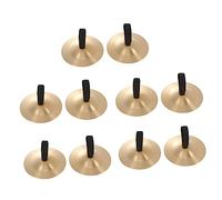 Milisten Finger Cymbals Percussion Instrument 10Pcs Solid Copper 5.5CM Gold Mini Musical Instrument for Kids Belly Dancing Orff Children Gift
