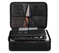 Milisten Fireproof Document Holder Organizer with Compartments Lightweight Portable Travel Storage Box for Passports Certificates and Important Documents with Reinforced Handle