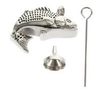 Milisten Fish-Shaped Pet Ash Urn Pendant Lightweight Memorial Necklace with Funnel and Pin for Pet Bone Ash Keepsake