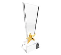 Milisten Five-star Crystal Trophy Cup for Competition Award Ceremony Decorative Achievement Trophy for Students Teachers Sports Graduation and Festival Celebrations