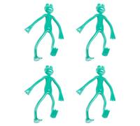 Milisten Flexible Garden Plant Ties 4 Pcs Frog Shape Soft Plastic Multi-Purpose Tie Wraps Reusable for Garden Plant Support and Flower Wire Organizing