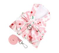 Milisten Floral Print Dog Dress with Bowknot and Harness for Small Dogs and Cats Quick Dry Breathable Pet Clothes for Active Female Puppies Vibrant Fade Resistant