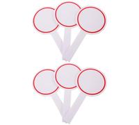 Milisten Foam Scoring Boards 6Pcs Handheld Whiteboards 10X20Cm Single-Sided Dry Erase Paddles for Judge'S Sign Voting and Auction Use